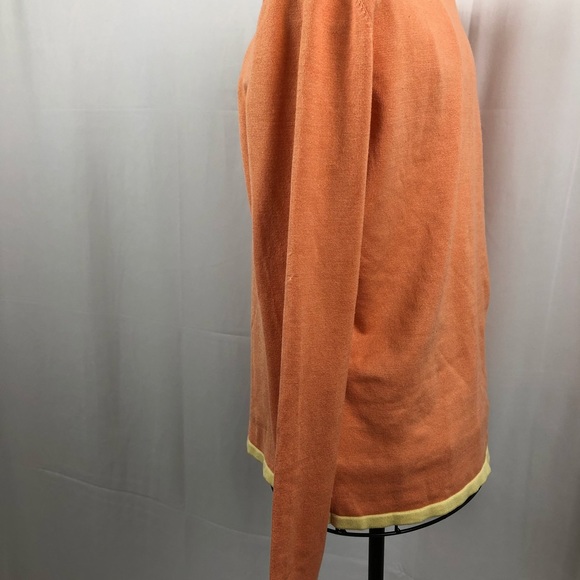 Ralph Lauren orange/yellow silk blend cardigan M - Picture 4 of 5